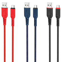 Заредете изображение във визуализатора на галерията – Кабел Hoco USB A to Micro USB 2,4A X59 3 m черен
