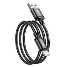 Заредете изображение във визуализатора на галерията – Кабел Hoco USB A to Type C 3A X89 1 m черен

