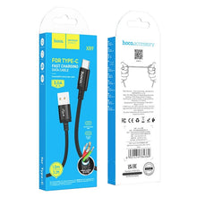 Заредете изображение във визуализатора на галерията – Кабел Hoco USB A to Type C 3A X89 1 m черен
