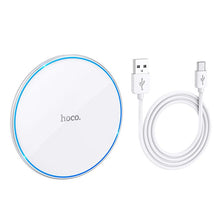 Заредете изображение във визуализатора на галерията – HOCO wireless charger with light 2A 15W CW6 Pro white
