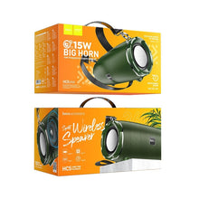 Заредете изображение във визуализатора на галерията – HOCO wireless speaker 2 x 15W HC5 dark green
