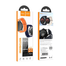 Заредете изображение във визуализатора на галерията – HOCO silicone strap 22 mm WH01 midnight blue
