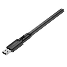 Заредете изображение във визуализатора на галерията – HOCO wireless network card with external antena USB Wifi4 HI32 black
