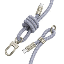 Заредете изображение във визуализатора на галерията – Кабел Hoco Type C to Type C lanyard shape 3A 60W GH7 1,8 m denim син
