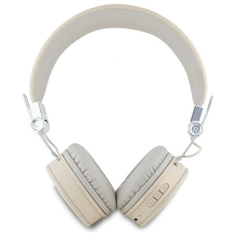 GUESS wireless headphones bluetooth ENC GUBH70PGTSPSE (Grained Classic Round Shape) beige