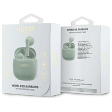 Заредете изображение във визуализатора на галерията – GUESS wireless earphones bluetooth TWS GUTWSJ14ESGN (Printed Classic Logo) green
