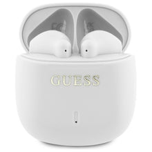 Заредете изображение във визуализатора на галерията – GUESS wireless earphones bluetooth TWS GUTWSJ14ESGH (Printed Classic Logo) white
