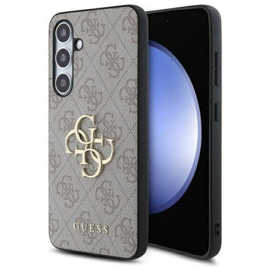 Оригинален гръб GUESS за SAMSUNG S24 FE GUHCS24FE4GMGBR (HC PU 4G Big Metal Logo) кафяв