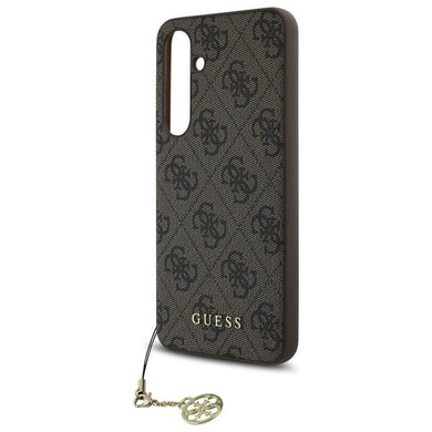 Оригинален гръб GUESS за SAMSUNG S24 FE GUHCS24FEGF4GBR (HC PU 4G Charm) кафяв