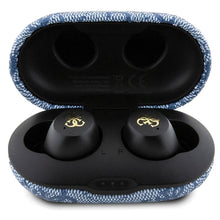 Заредете изображение във визуализатора на галерията – TWS Guess 4G Metal Bluetooth headphones with ENC docking station - blue
