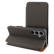 Заредете изображение във визуализатора на галерията – FOLIO Side Magnet book case for SAMSUNG S25 brown
