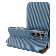 Заредете изображение във визуализатора на галерията – FOLIO Side Magnet book case for SAMSUNG S25 blue
