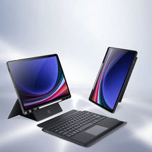 Заредете изображение във визуализатора на галерията – DUX DUCIS case DK foldable with Wireless Keyboard for SAMSUNG Tab S10 Plus/S9 Plus/S9 FE Plus black

