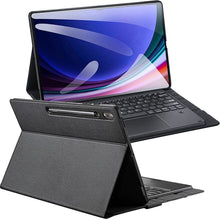 Заредете изображение във визуализатора на галерията – DUX DUCIS case DK foldable with Wireless Keyboard with backlight for SAMSUNG Tab S10 Ultra/S9 Ultra/S8 Ultra black
