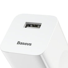 Заредете изображение във визуализатора на галерията – Baseus Charging Quick Charger Travel Charger Adapter Wall Charger USB Quick Charge 3.0 QC 3.0 biały white (CCALL-BX02)
