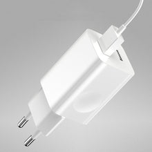 Заредете изображение във визуализатора на галерията – Baseus Charging Quick Charger Travel Charger Adapter Wall Charger USB Quick Charge 3.0 QC 3.0 biały white (CCALL-BX02)
