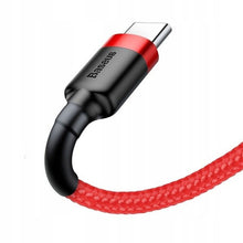 Заредете изображение във визуализатора на галерията – Baseus Cafule Cable Durable Nylon Braided Wire USB / USB-C QC3.0 3A 0,5M red (CATKLF-A09)
