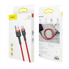 Заредете изображение във визуализатора на галерията – Baseus Cafule Cable Durable Nylon Braided Wire USB / USB-C QC3.0 3A 0,5M red (CATKLF-A09)
