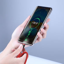 Заредете изображение във визуализатора на галерията – Baseus Cafule Cable Durable Nylon Braided Wire USB-C PD / USB-C PD PD2.0 60W 20V 3A QC3.0 2M red (CATKLF-H09)
