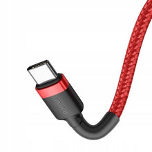 Заредете изображение във визуализатора на галерията – Baseus Cafule Cable Durable Nylon Braided Wire USB-C PD / USB-C PD PD2.0 60W 20V 3A QC3.0 2M red (CATKLF-H09)
