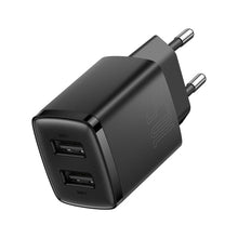 Заредете изображение във визуализатора на галерията – Baseus  Compact  Charger 2U 10.5W EU Black
