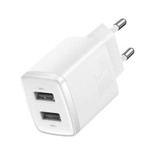 Заредете изображение във визуализатора на галерията – Baseus  Compact  Charger 2U 10.5W EU White
