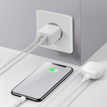 Заредете изображение във визуализатора на галерията – Baseus  Compact  Charger 2U 10.5W EU White
