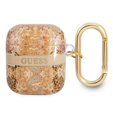 Оригинален гръб GUESS за APPLE AirPods 1/2 GUA2HHFLD (Paisley Strap Collection) златист