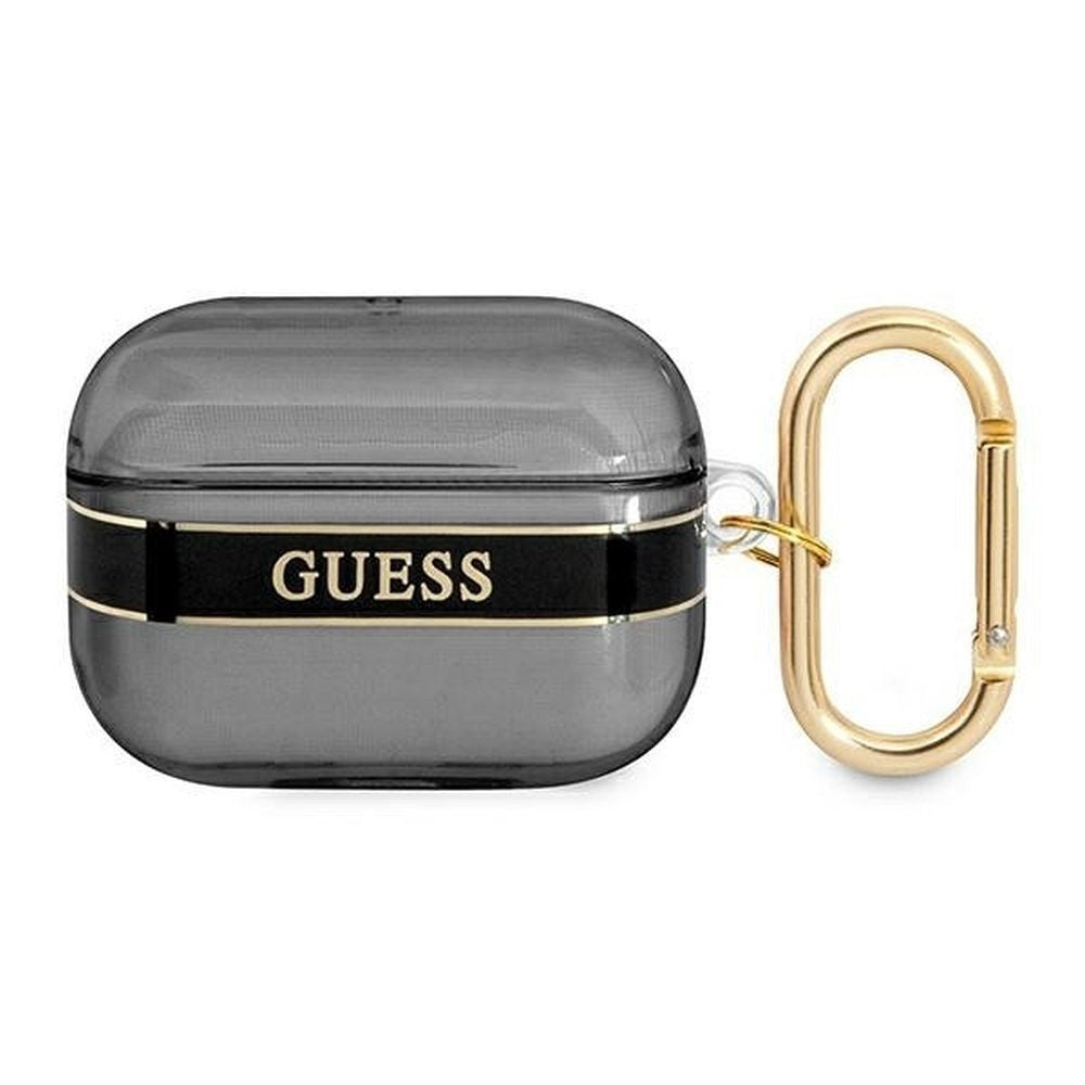 Оригинален гръб GUESS за APPLE AirPods Pro GUAPHHTSK (Strap Collection) черен