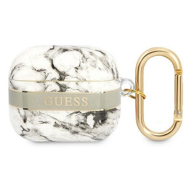 Оригинален гръб GUESS за APPLE AirPods 3 GUA3HCHMAG (Marble Strap Collection) сив