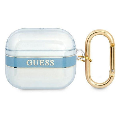 Оригинален гръб GUESS за APPLE AirPods 3 GUA3HHTSB (Strap Collection) син