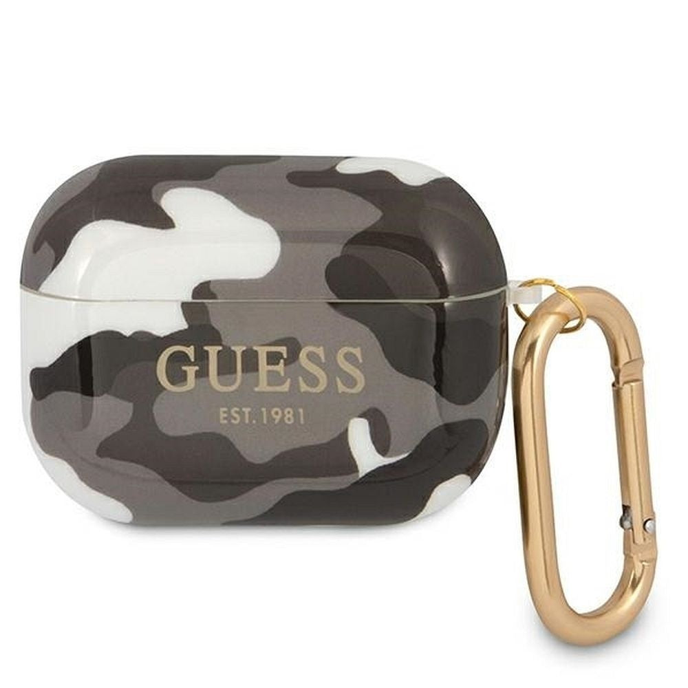 Оригинален гръб GUESS за APPLE AirPods Pro GUAPUCAMG (Camo Collection) черен