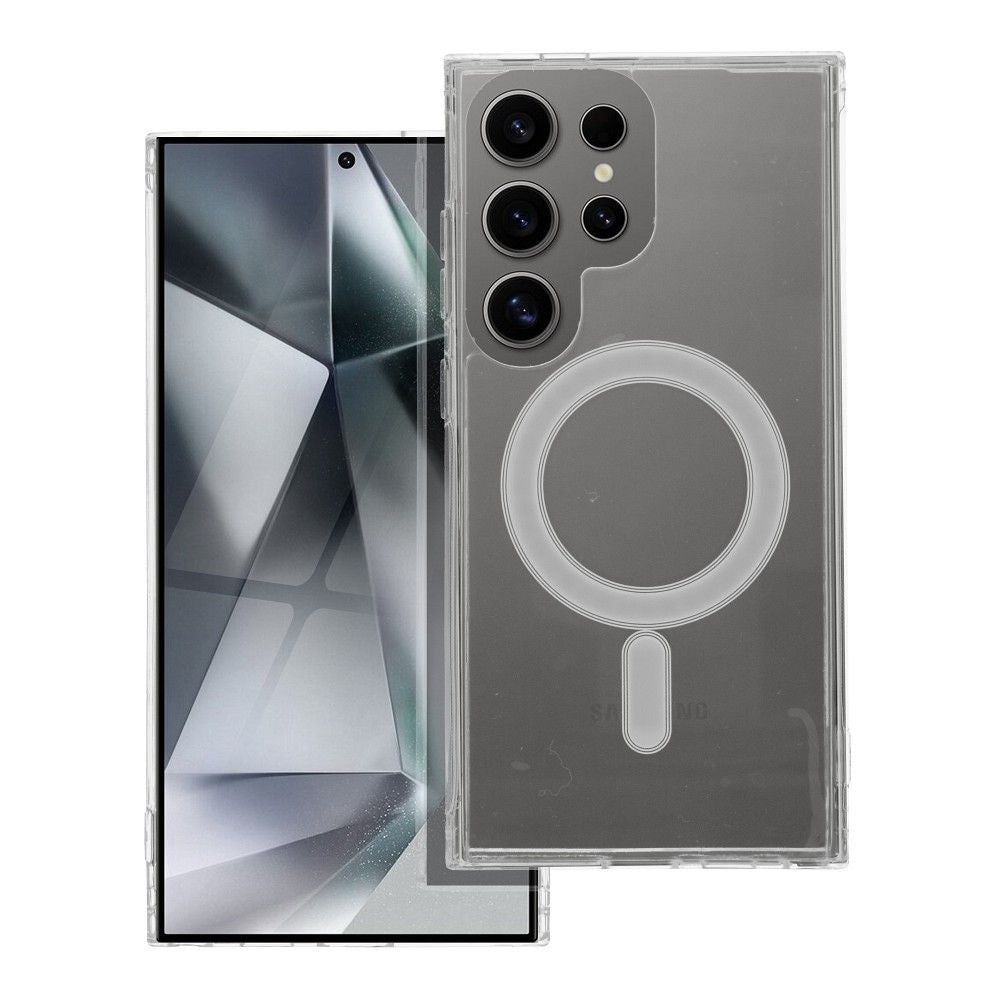 Гръб CLEAR MAG COVER съвместим с MagSafe за SAMSUNG S25 SLIM прозрачен