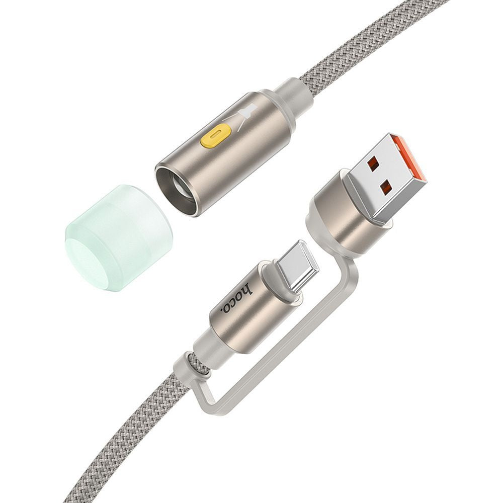 HOCO cable USB A / Type C to LED light UA38C gold