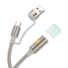 Заредете изображение във визуализатора на галерията – HOCO cable USB A / Type C to LED light UA38C gold
