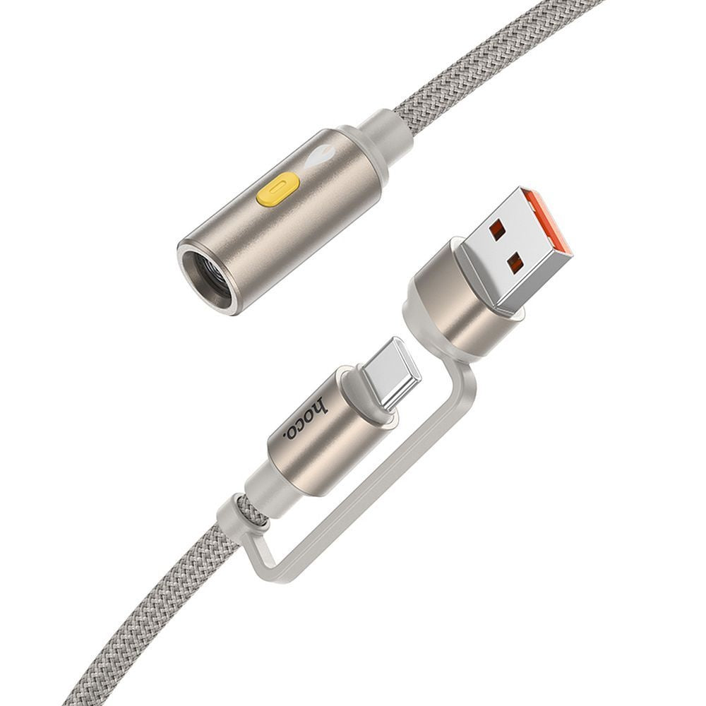 HOCO cable USB A / Type C to cigarete lighter UA38B 0,3 m gold