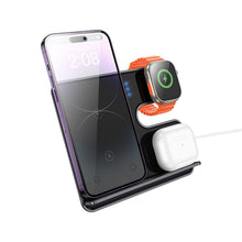 Заредете изображение във визуализатора на галерията – HOCO wireless charger 3in1 compatible with MagSafe and APPLE Watch 15W CQ19 metal gray

