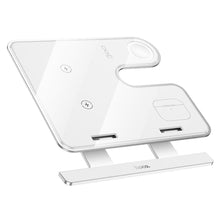 Заредете изображение във визуализатора на галерията – HOCO wireless charger 3in1 compatible with MagSafe and APPLE Watch 15W CQ19 silver
