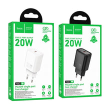 Заредете изображение във визуализатора на галерията – HOCO wall charger Type C PD QC 20W N60 white
