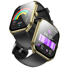 Заредете изображение във визуализатора на галерията – HOCO smartwatch with call function AMOLED Y28 gold
