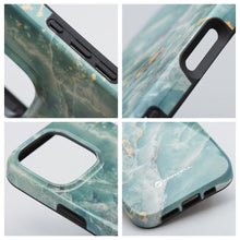 Заредете изображение във визуализатора на галерията – Гръб FORCELL F-PROTECT Mirage  съвместим с MagSafe за IPHONE 15 PRO MAX зелен marble
