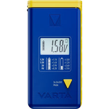 Заредете изображение във визуализатора на галерията – VARTA battery tester with digital display (AA, AAA, Type C, Type D, 9V, button) 893101111 blue

