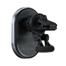 Заредете изображение във визуализатора на галерията – SATECHI magnetic car holder for air vent with wireless chargibg compatible with MagSafe Qi2 15W ST-Q2CCM space gray
