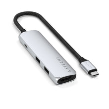 Заредете изображение във визуализатора на галерията – SATECHI adapter HUB 4in1 Type C ST-P4SS silver
