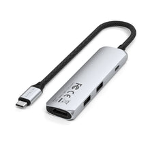 Заредете изображение във визуализатора на галерията – SATECHI adapter HUB 4in1 Type C ST-P4SS silver
