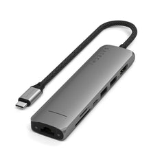 Заредете изображение във визуализатора на галерията – SATECHI adapter HUB 7in1 Type C ST-P7SM space gray
