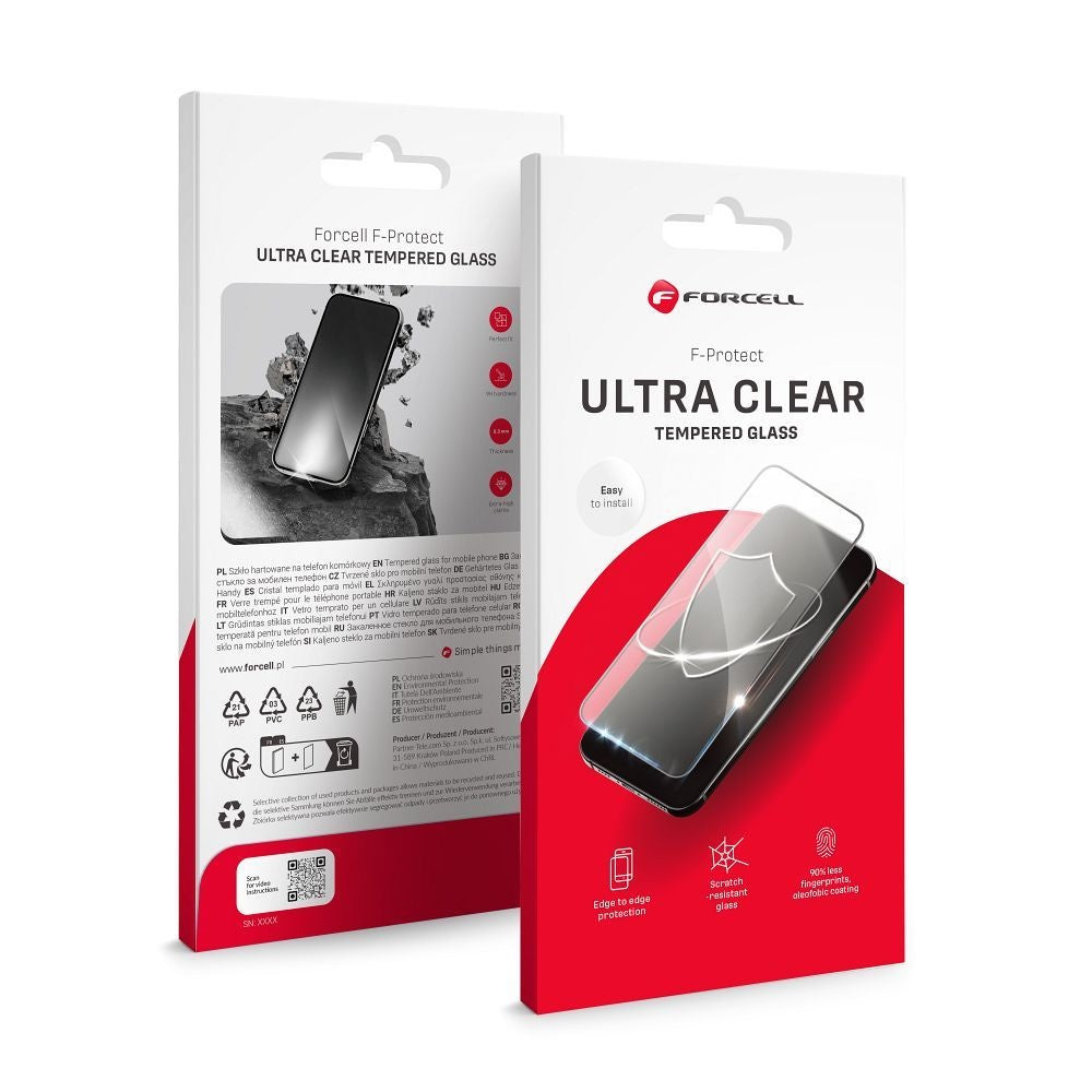Ултра прозрачен протектор Forcell за Xiaomi Redmi Note 14 4G / Redmi Note 14 5G черен