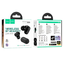 Заредете изображение във визуализатора на галерията – HOCO wireless earphone bluetooth TWS EQ19 midnight black
