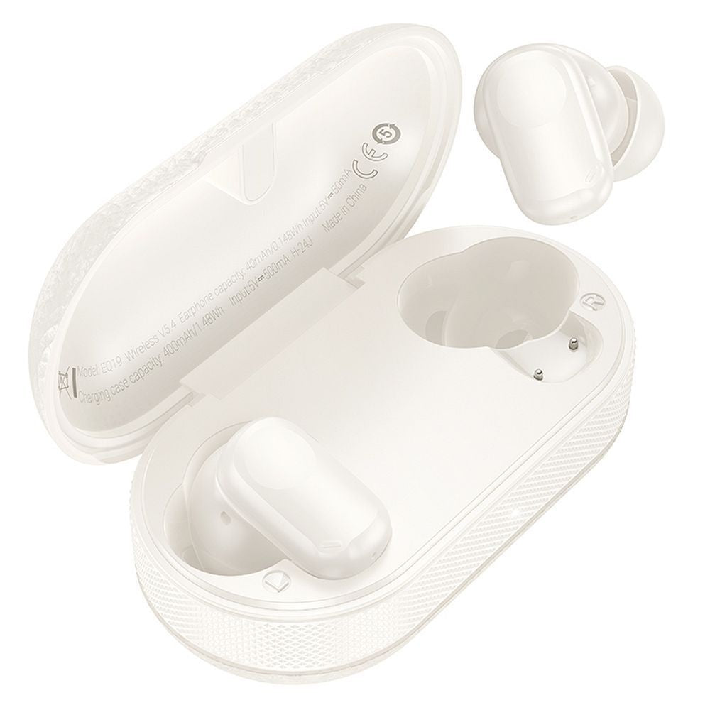 HOCO wireless earphone bluetooth TWS EQ19 milky white