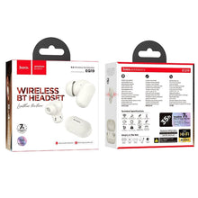 Заредете изображение във визуализатора на галерията – HOCO wireless earphone bluetooth TWS EQ19 milky white
